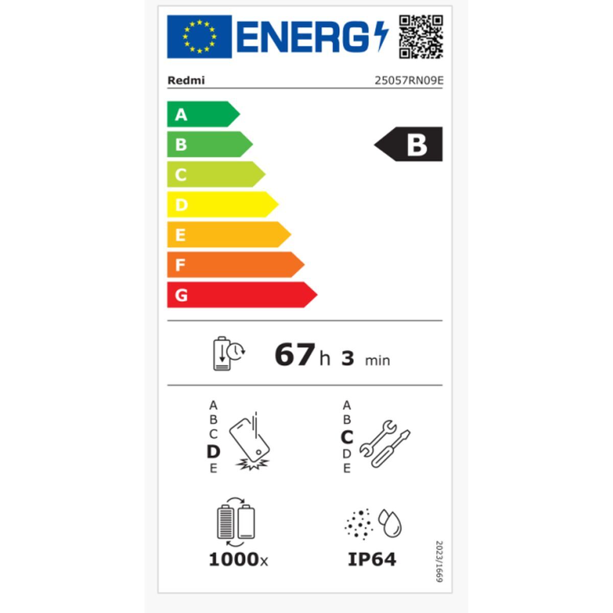 Xiaomi Redmi 15 5G (6.9''- NFC - 256 Go, 8 Go RAM) Gris