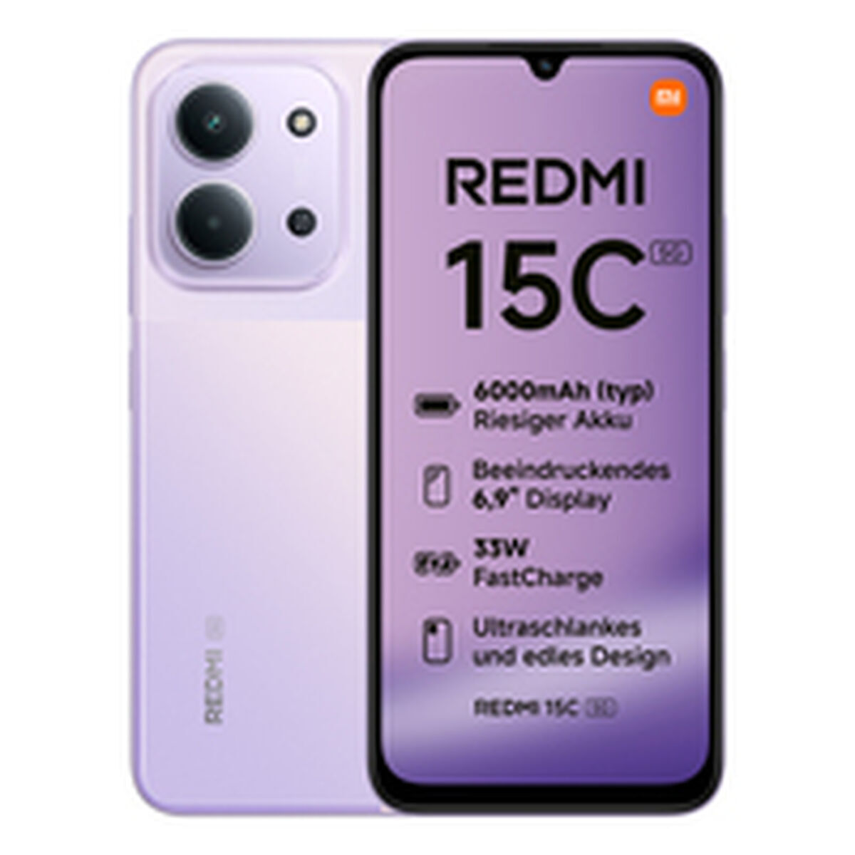 Xiaomi Redmi 15C 5G (6.9'' - 128 Go, 4 Go RAM) Violet
