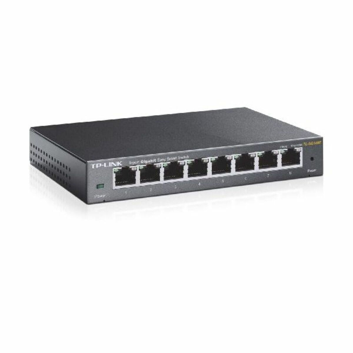 TP-LINK 8-Port Gigabit Easy Smart Switch 8 10/100/1000Mbps RJ45 ports MTU/Port/Tag-based VLAN QoS IGMP Snooping