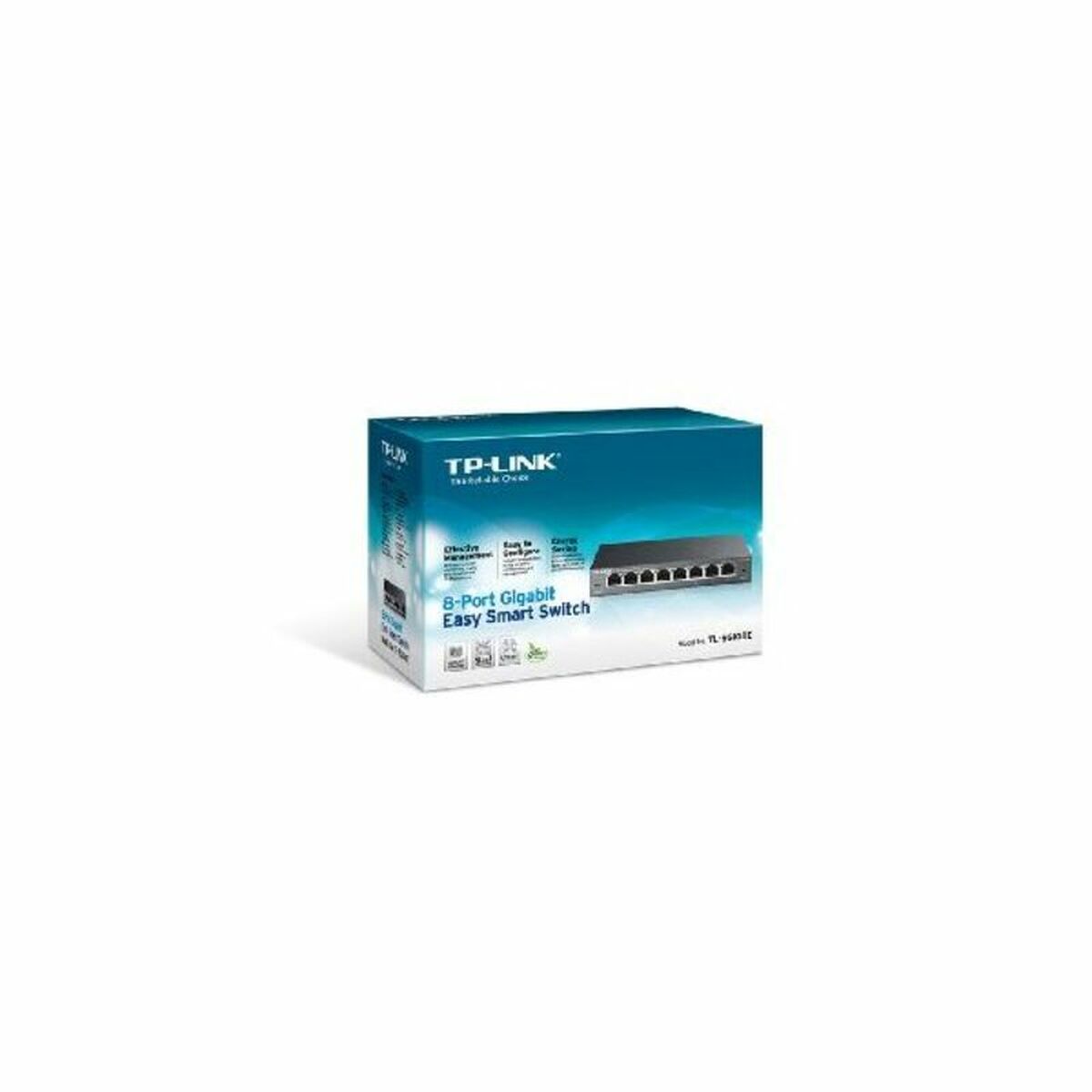 TP-LINK 8-Port Gigabit Easy Smart Switch 8 10/100/1000Mbps RJ45 ports MTU/Port/Tag-based VLAN QoS IGMP Snooping