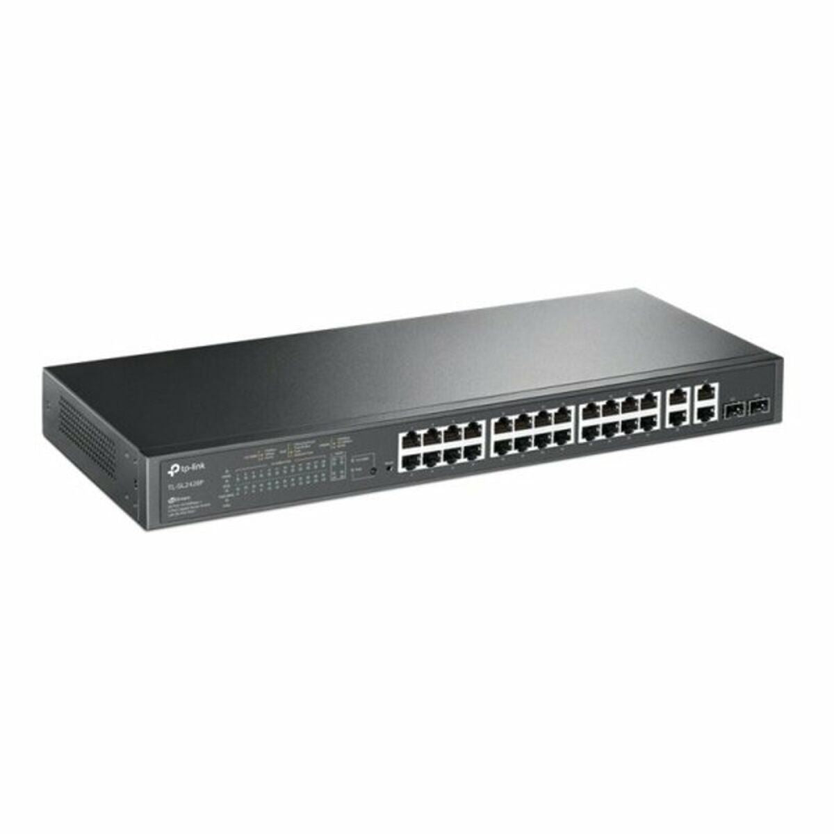 TP-Link JetStream TL-SL2428P commutateur réseau Géré L2 Fast Ethernet (10/100) Connexion Ethernet, supportant l'alimentation via ce port (PoE) 1U Noir