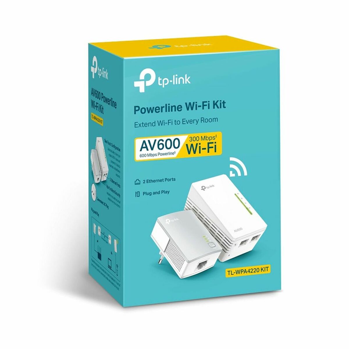 AV600 Powerline Wi-Fi Booster 2 LAN KIT