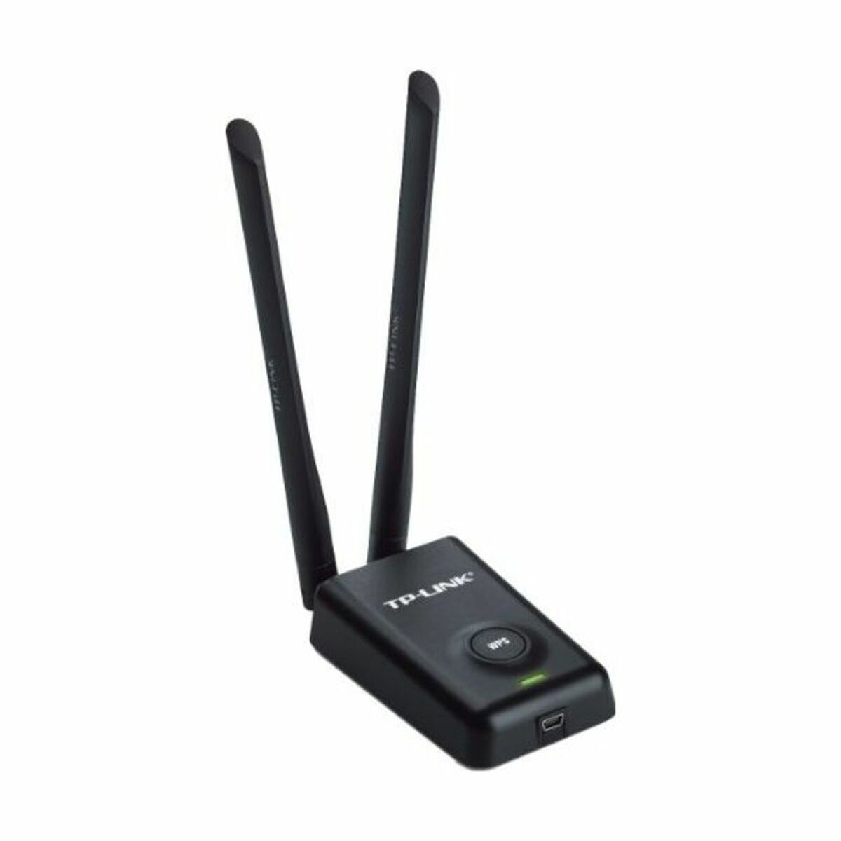 TP-LINK 300Mbps High Power Wireless USB Adapter 2.4GHz 802.11b/g/n High Power up to 500mw 2x5dBi detachable RP-SMA antennas 1xUSB