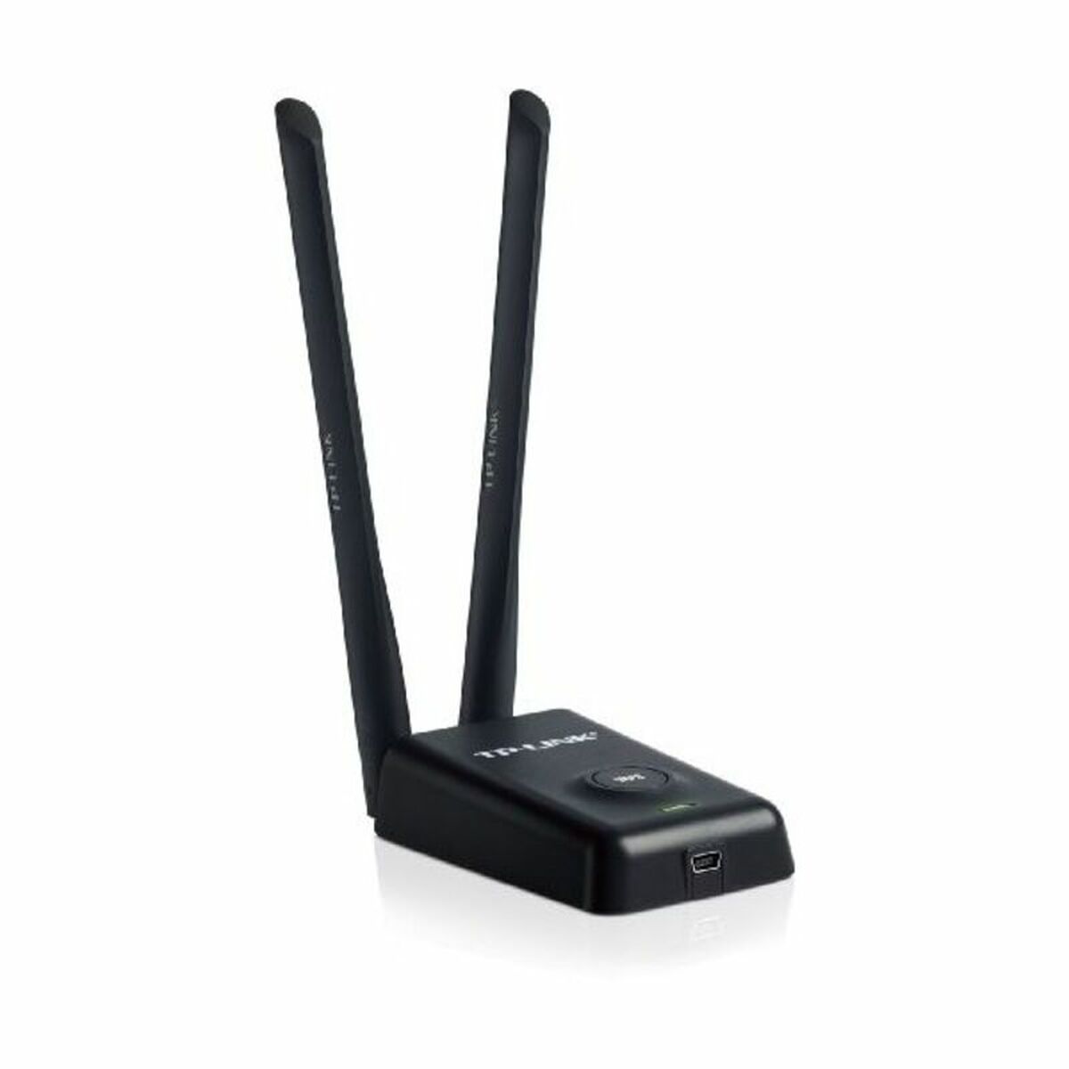 TP-LINK 300Mbps High Power Wireless USB Adapter 2.4GHz 802.11b/g/n High Power up to 500mw 2x5dBi detachable RP-SMA antennas 1xUSB