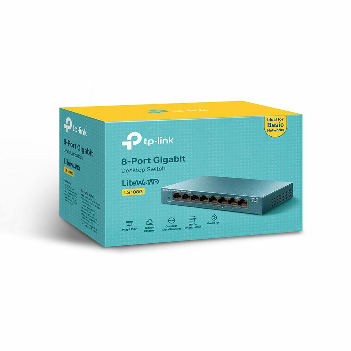LS108G LiteWave 8-Port GB Desktop Switch