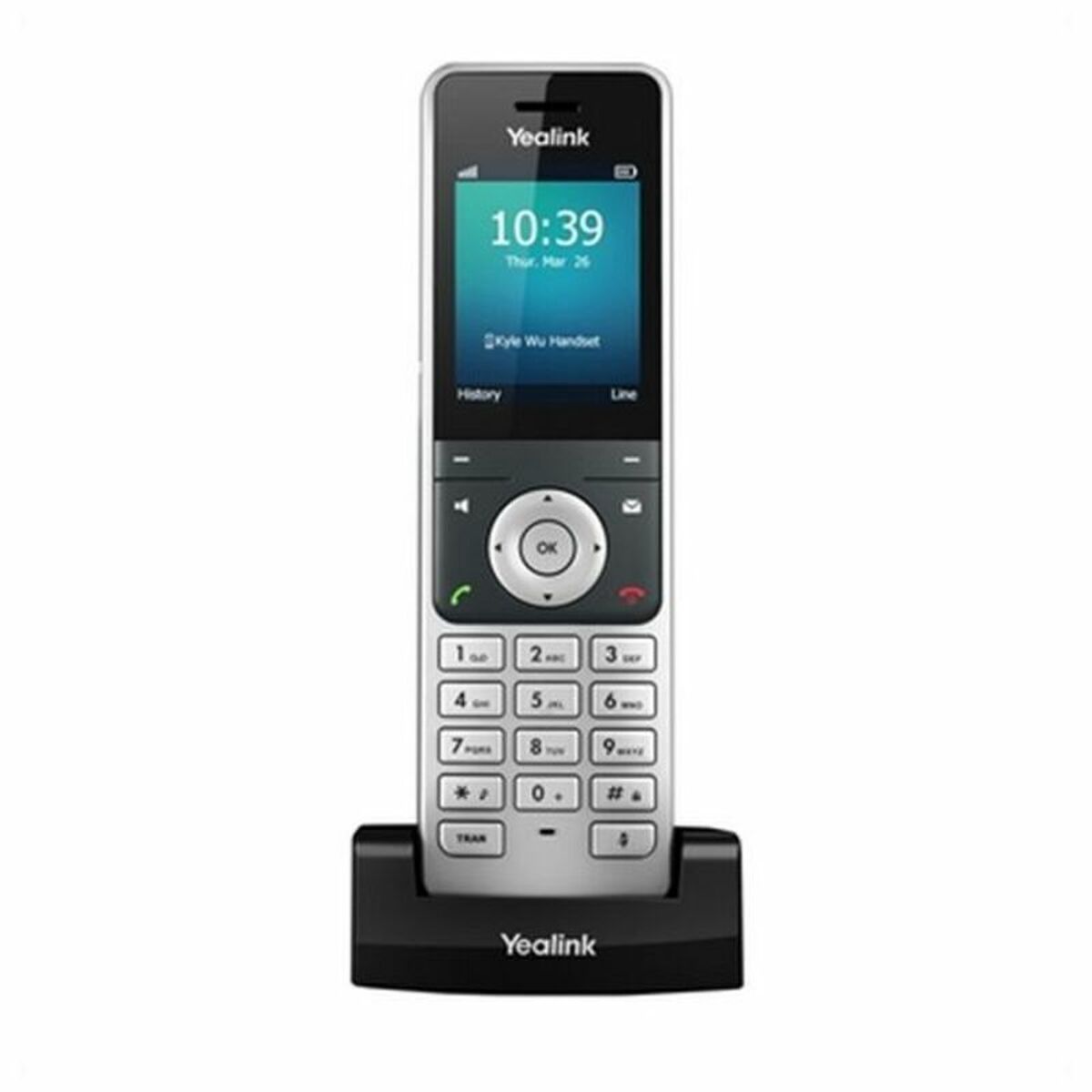Yealink 1302002 SIP-W56H Téléphone sans fil avec écran LCD et longue durée de vie de la batterie
