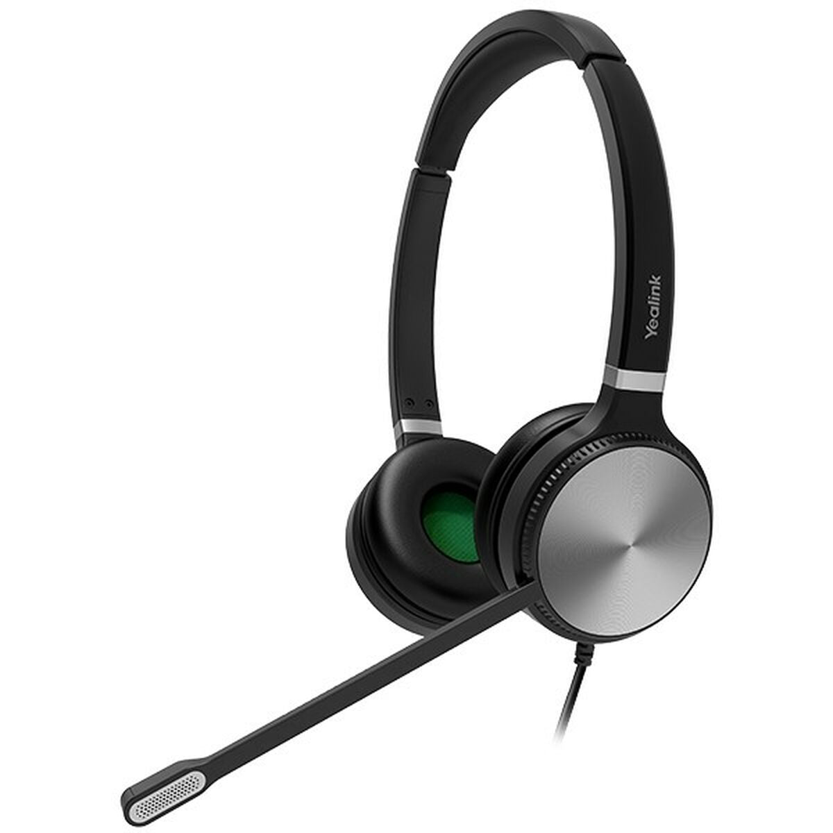 Yealink YHS36 Casque de Bureau Double Fil Noir Argent