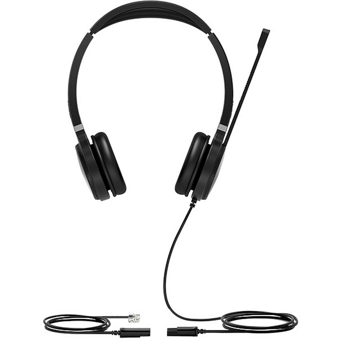 Yealink YHS36 Casque de Bureau Double Fil Noir Argent