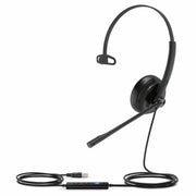 Yealink UH34 Mono Teams Avec fil Arceau Bureau/Centre d'appels USB Type-A Noir