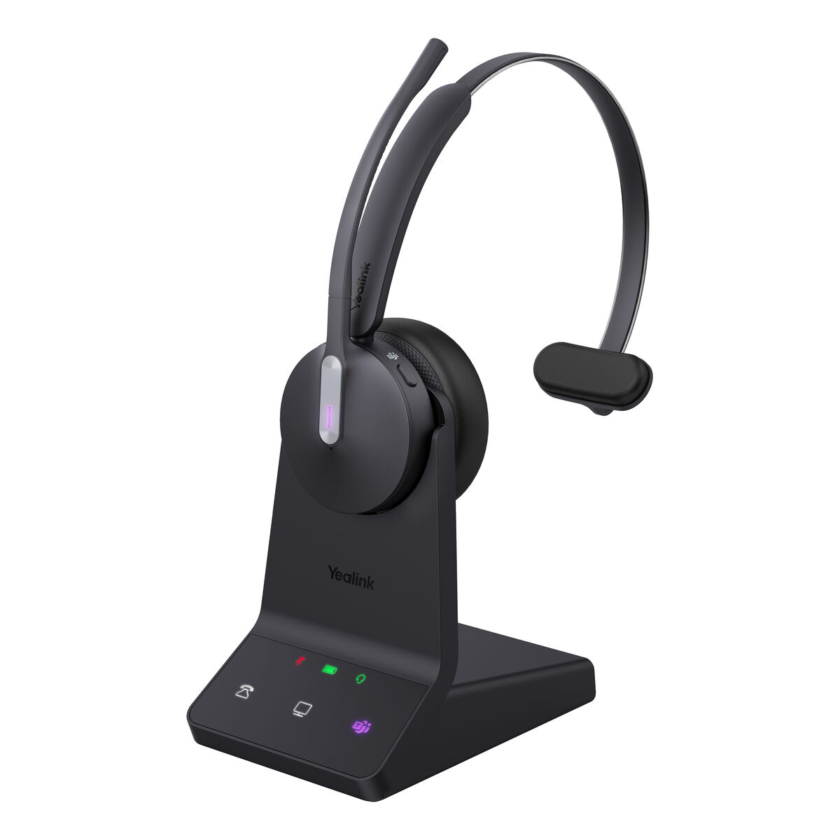 Yealink WH64 Mono Teams Headset Sans fil Arceau Bureau/Centre d'appels USB Type-C Bluetooth Noir