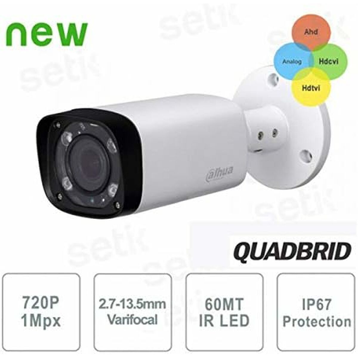 DAHUA- Caméra IP dôme 8MP focale fixe 2,8mm IR 30m
