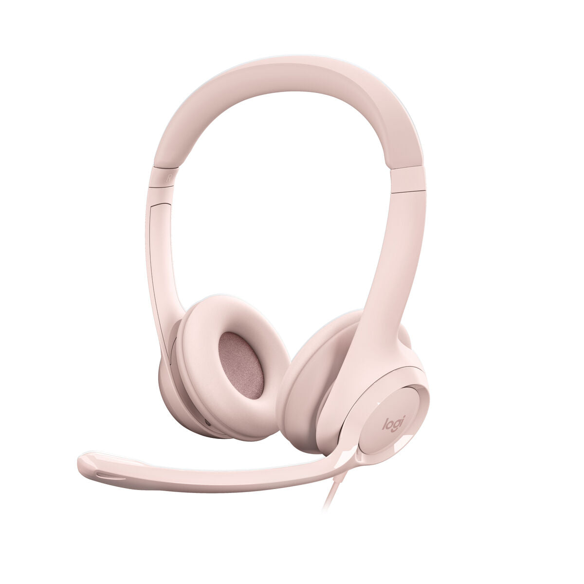 LOGITECH H390 Headset on-ear wired USB-A rose