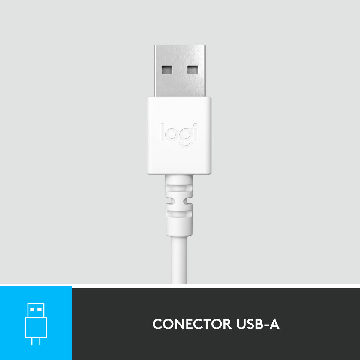 LOGITECH H390 Headset on-ear wired USB-A off-white