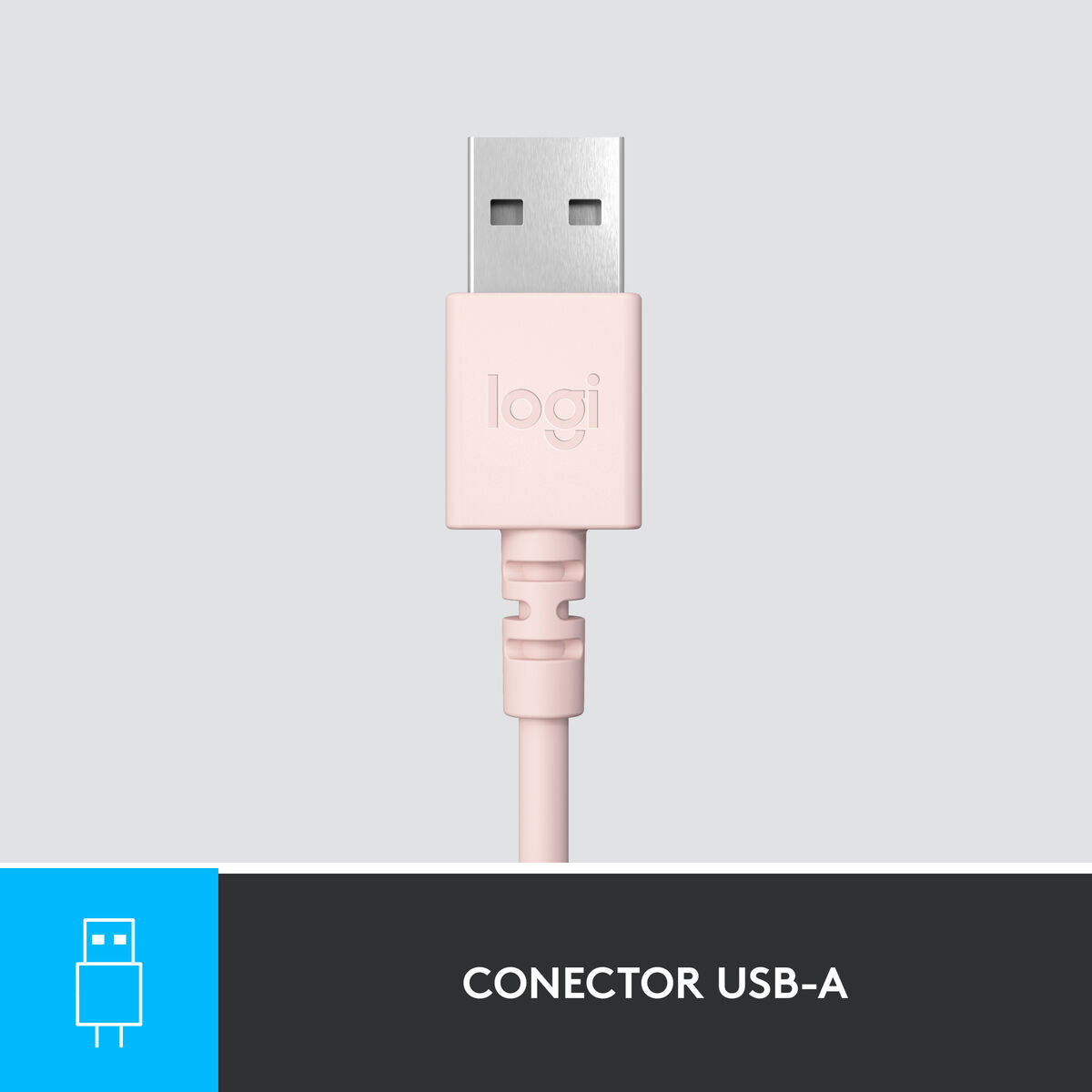 LOGITECH H390 Headset on-ear wired USB-A rose