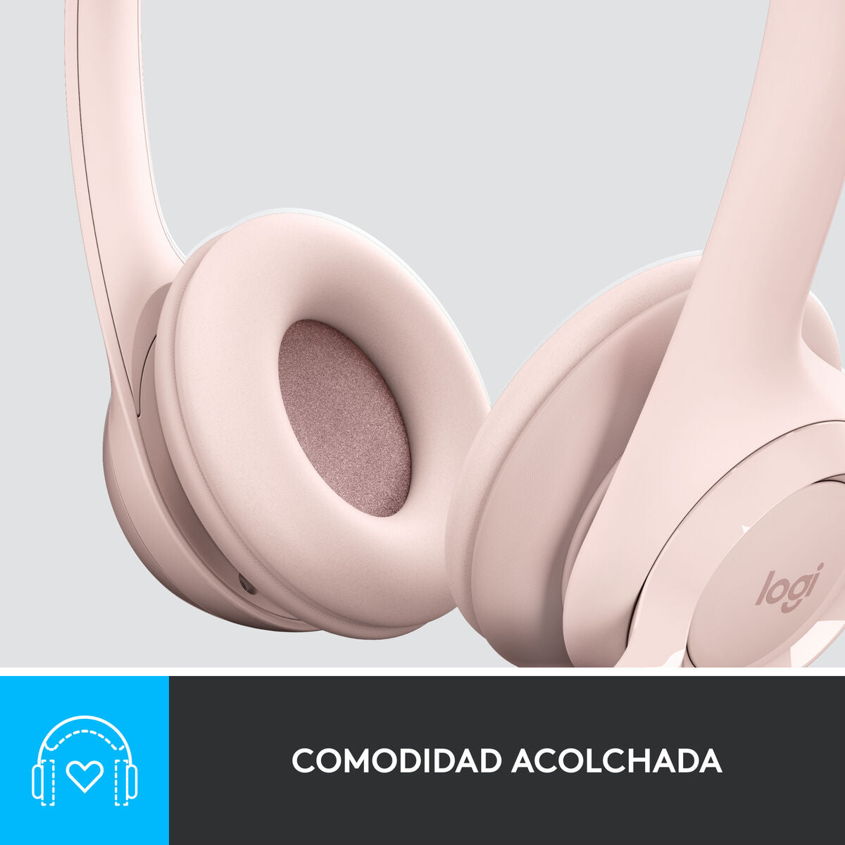 LOGITECH H390 Headset on-ear wired USB-A rose