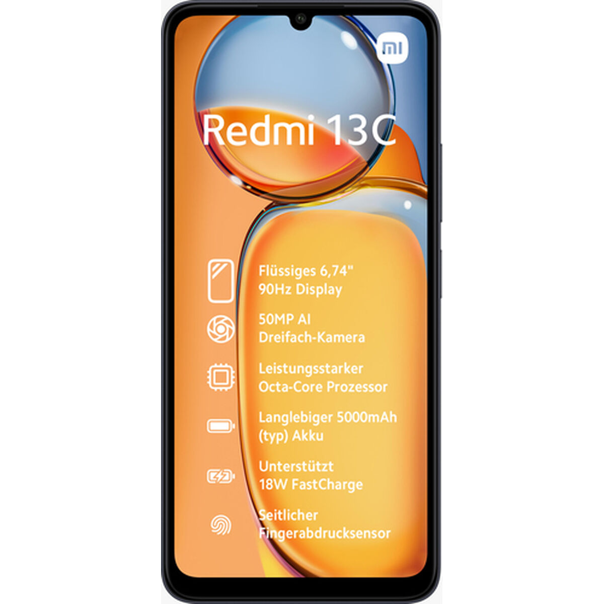 Xiaomi Redmi 13C NFC (Double Sim - 6.74'' - 128 Go, 4 Go RAM) Noir