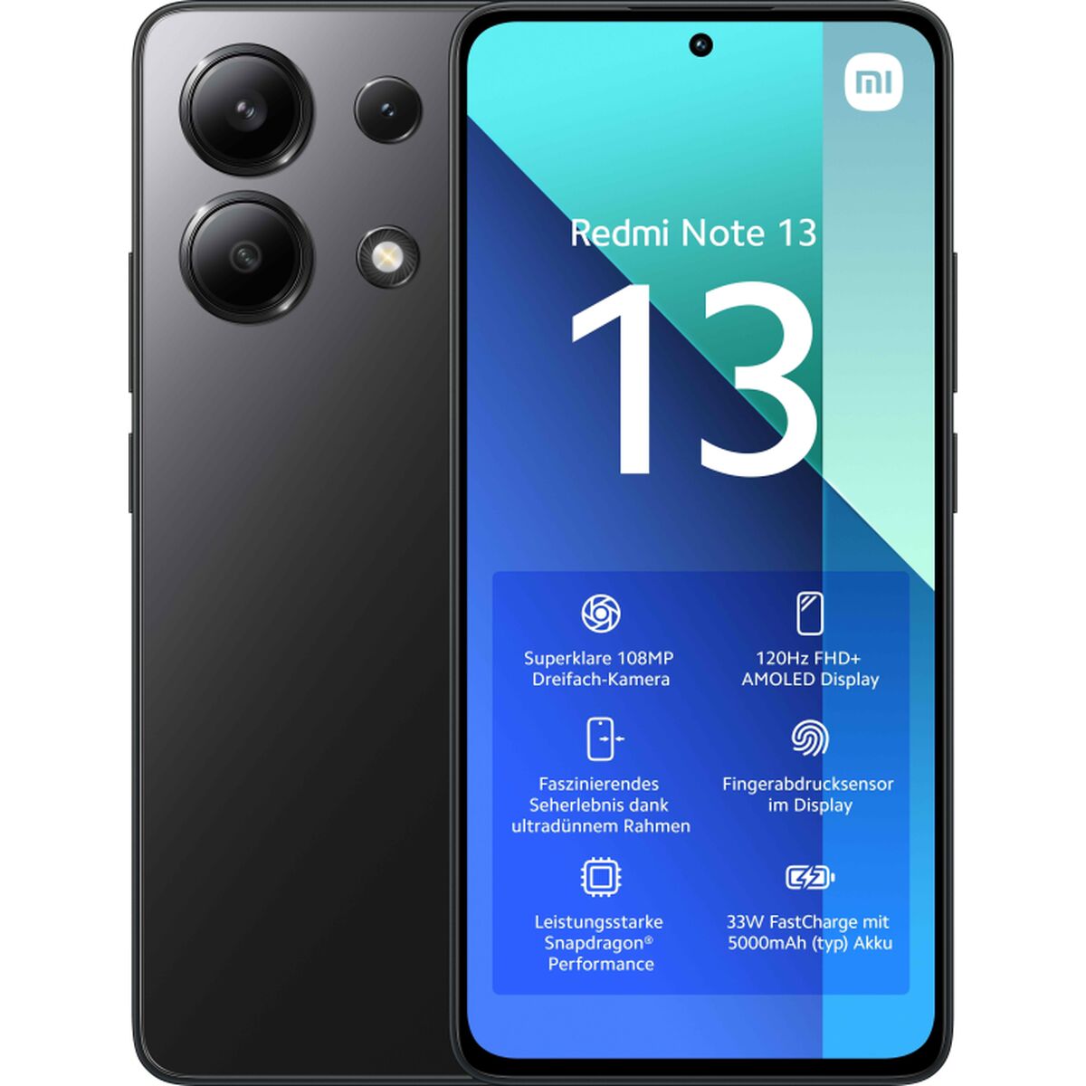 Xiaomi Redmi Note 13 NFC (Double Sim - 6.67", 256 Go, 8 Go RAM) Noir