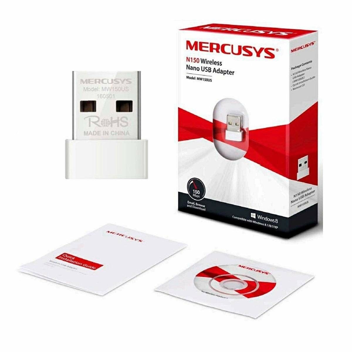 TP-LINK MERCUSYS MW150US WiFi N150 USB Nano Adapter Mini Size USB 2.0