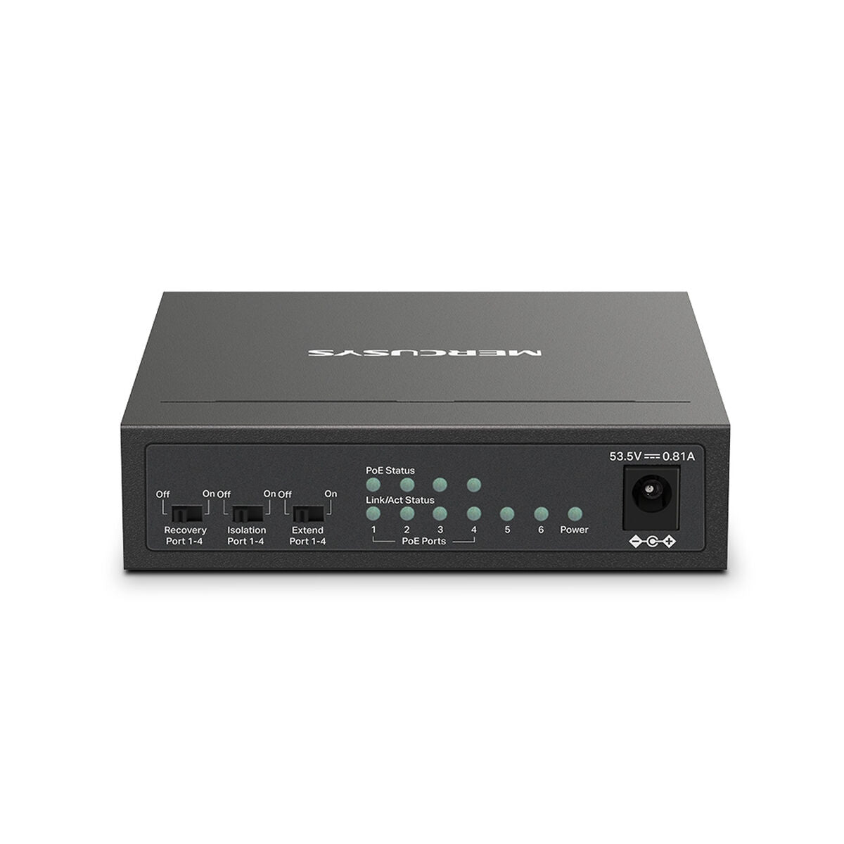 Mercusys MS106LP commutateur réseau Géré Fast Ethernet (10/100) Connexion Ethernet, supportant l'alimentation via ce port (PoE) Noir