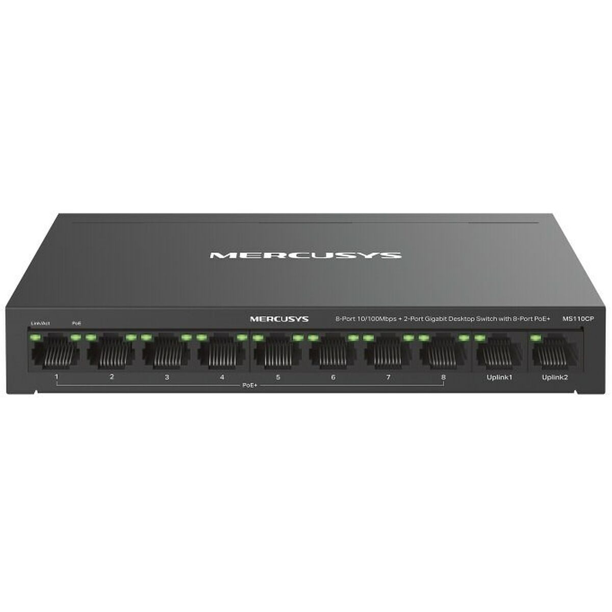 Mercusys MS110CP commutateur réseau Fast Ethernet (10/100) Connexion Ethernet, supportant l'alimentation via ce port (PoE) Noir