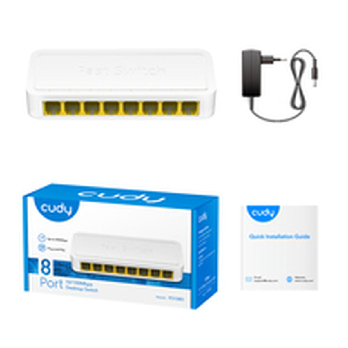Cudy FS108D commutateur réseau Non-géré Fast Ethernet (10/100) Blanc