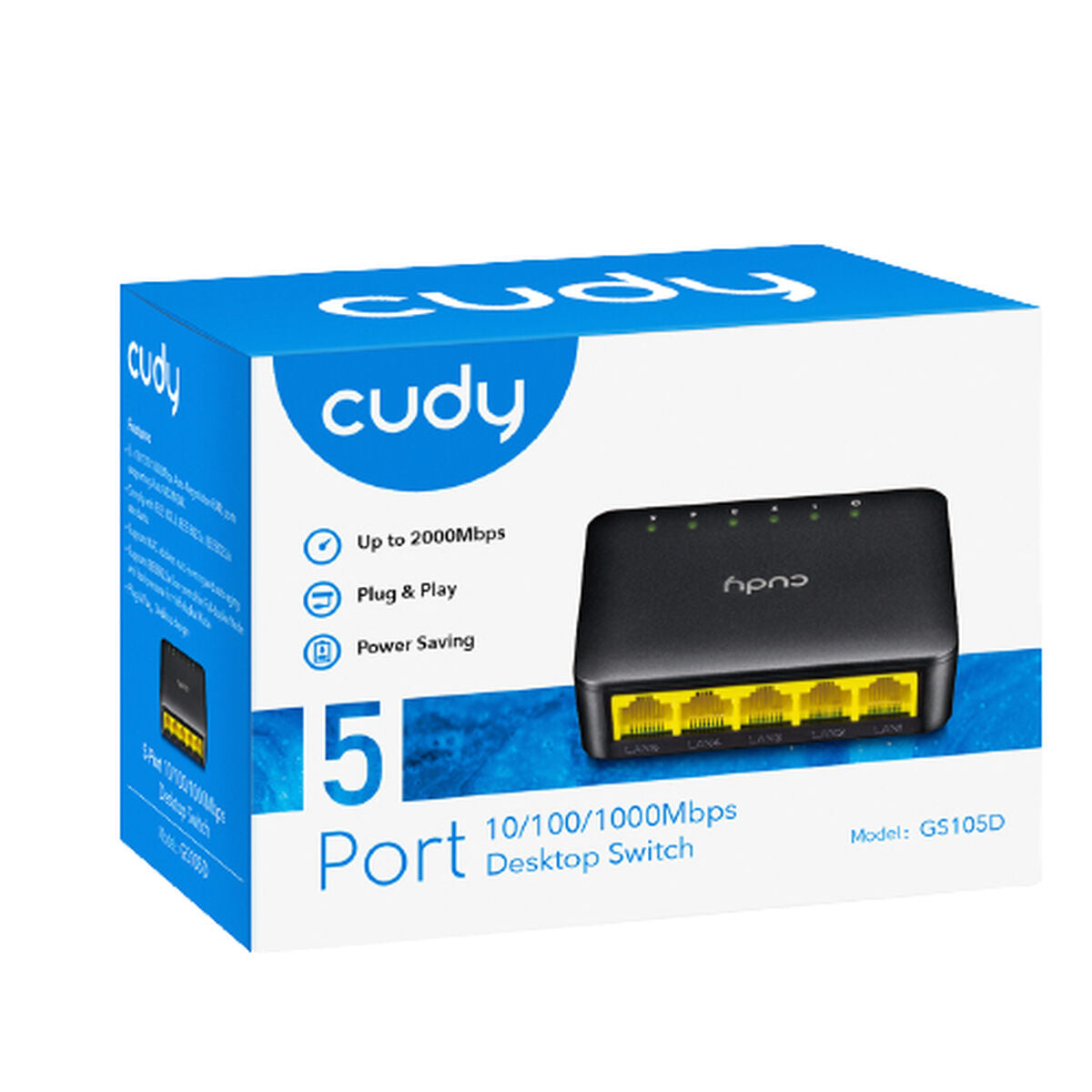 Cudy GS105D commutateur réseau Non-géré Gigabit Ethernet (10/100/1000) Noir