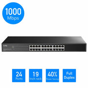 Cudy GS1024 commutateur réseau Non-géré Gigabit Ethernet (10/100/1000) Noir