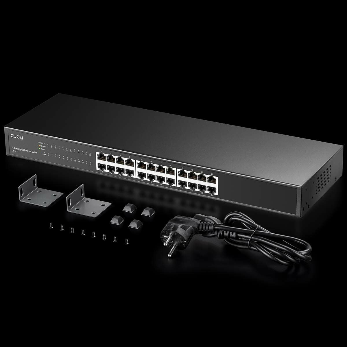 Cudy GS1024 commutateur réseau Non-géré Gigabit Ethernet (10/100/1000) Noir