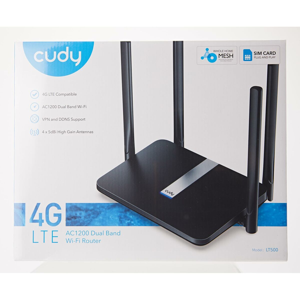 Cudy LT500 routeur sans fil Fast Ethernet Bi-bande (2,4 GHz / 5 GHz) 4G Noir