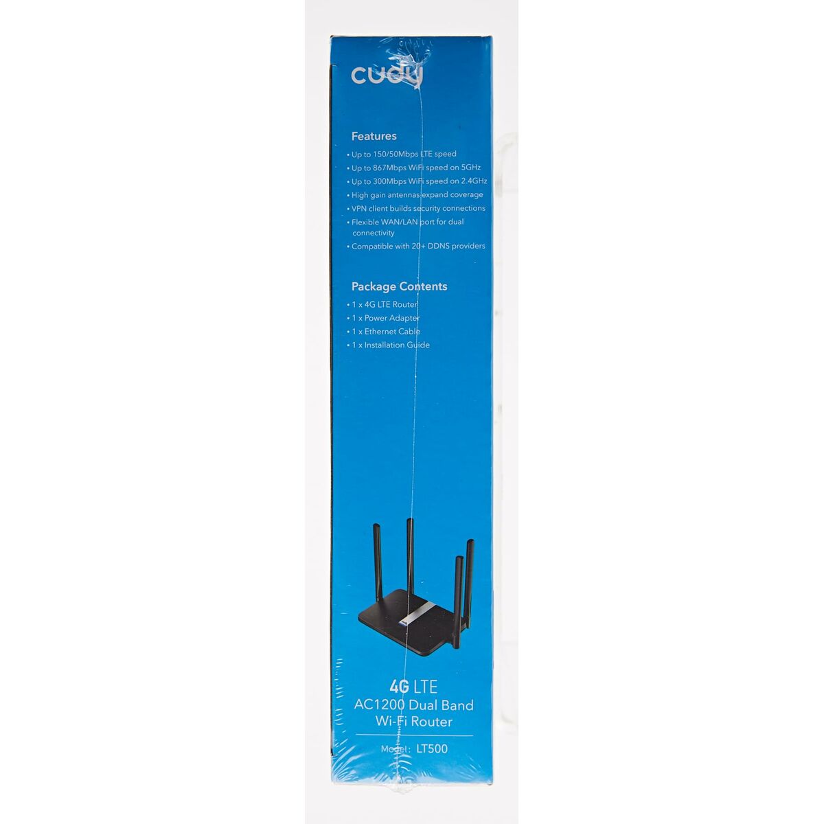 Cudy LT500 routeur sans fil Fast Ethernet Bi-bande (2,4 GHz / 5 GHz) 4G Noir