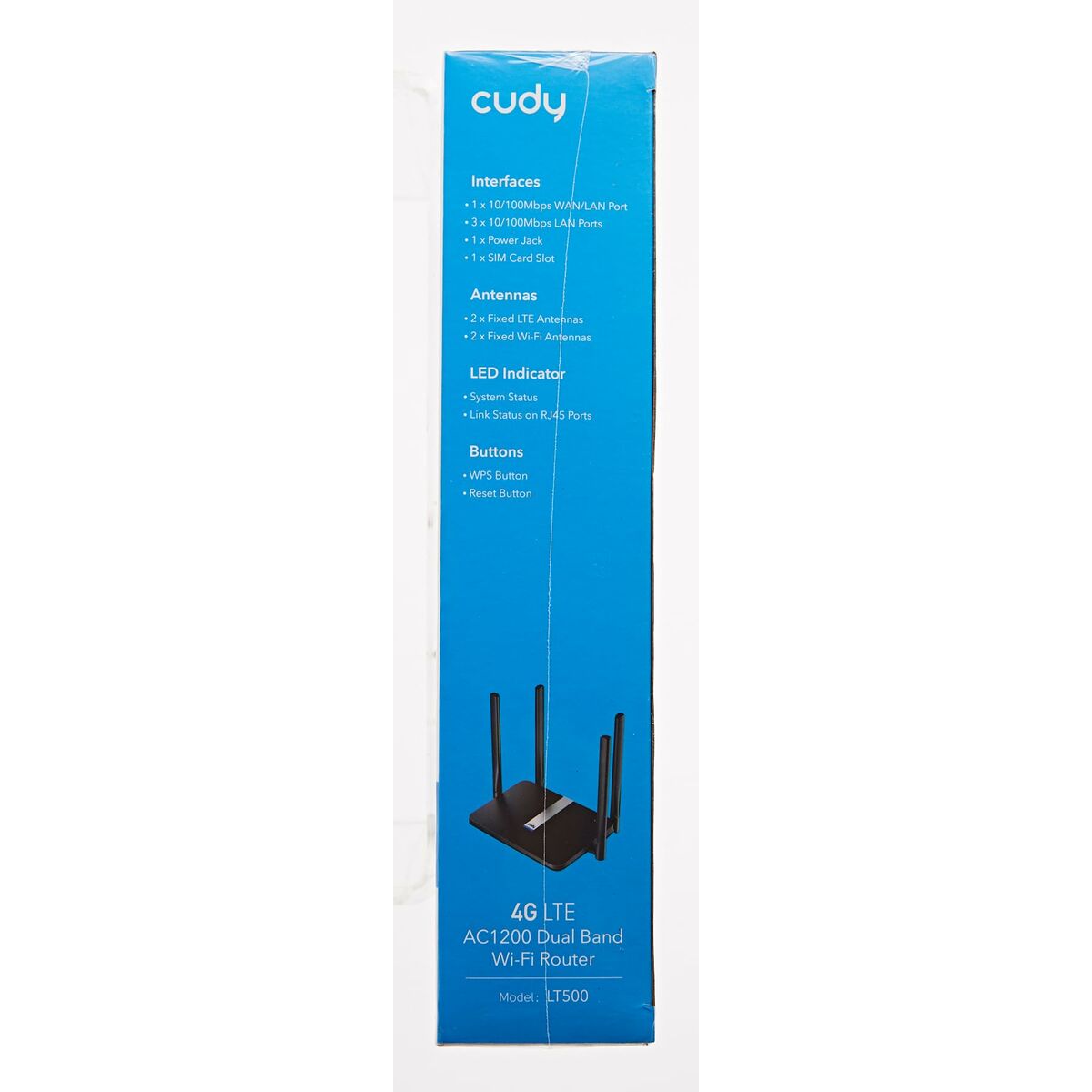 Cudy LT500 routeur sans fil Fast Ethernet Bi-bande (2,4 GHz / 5 GHz) 4G Noir
