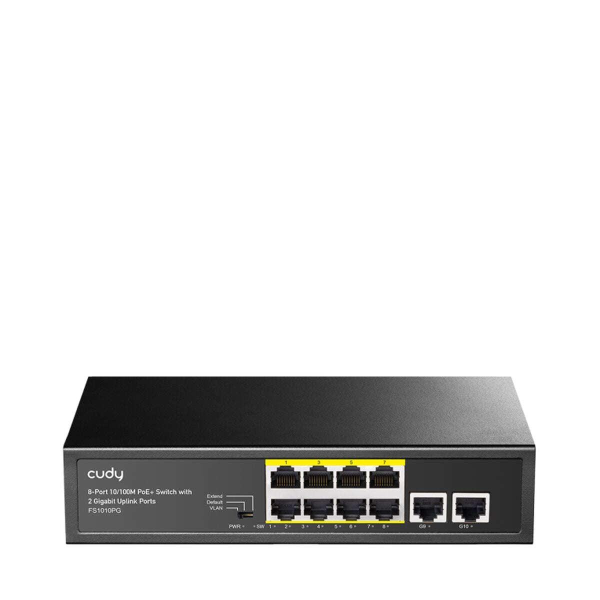 Cudy FS1010PG commutateur réseau Non-géré Fast Ethernet (10/100) Connexion Ethernet, supportant l'alimentation via ce port (PoE) Noir