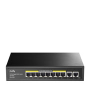 Cudy GS1010PE commutateur réseau Gigabit Ethernet (10/100/1000) Connexion Ethernet, supportant l'alimentation via ce port (PoE) Noir