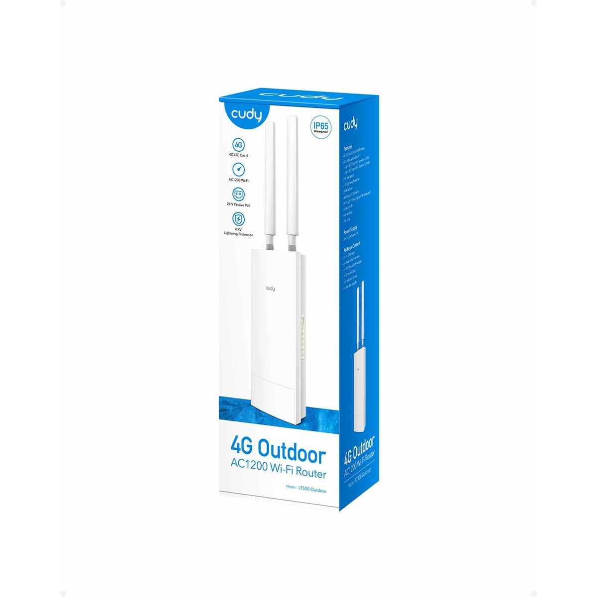 Cudy LT700 routeur sans fil Gigabit Ethernet Bi-bande (2,4 GHz / 5 GHz) 4G Blanc
