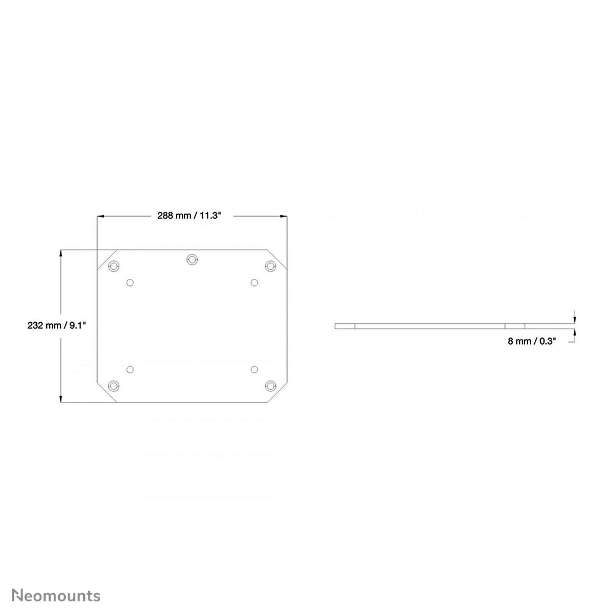 Neomounts PLASMA-M2SFPLATE
