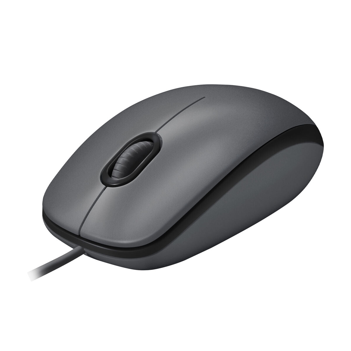 LOGITECH M100 Mouse full size right and left-handed optical 3 buttons wired USB black