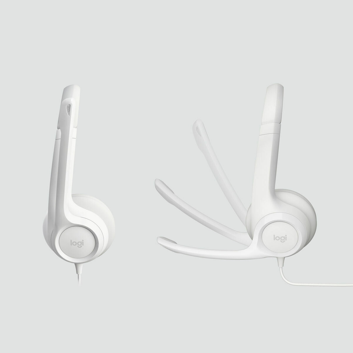LOGITECH H390 Headset on-ear wired USB-A off-white
