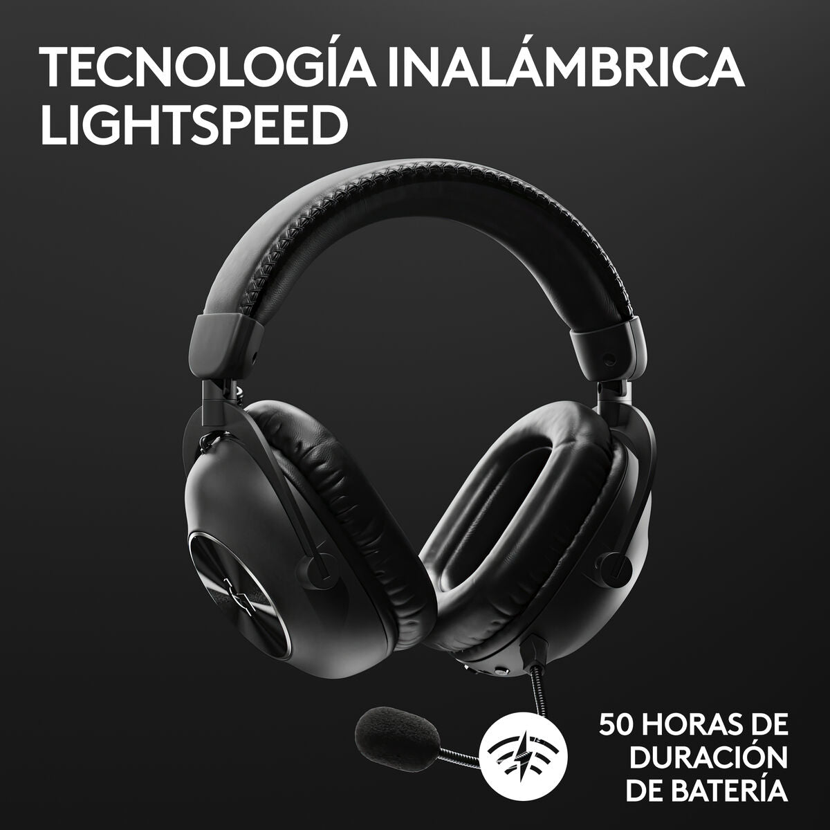 LOGITECH PRO X Headset full size LIGHTSPEED wireless noise isolating