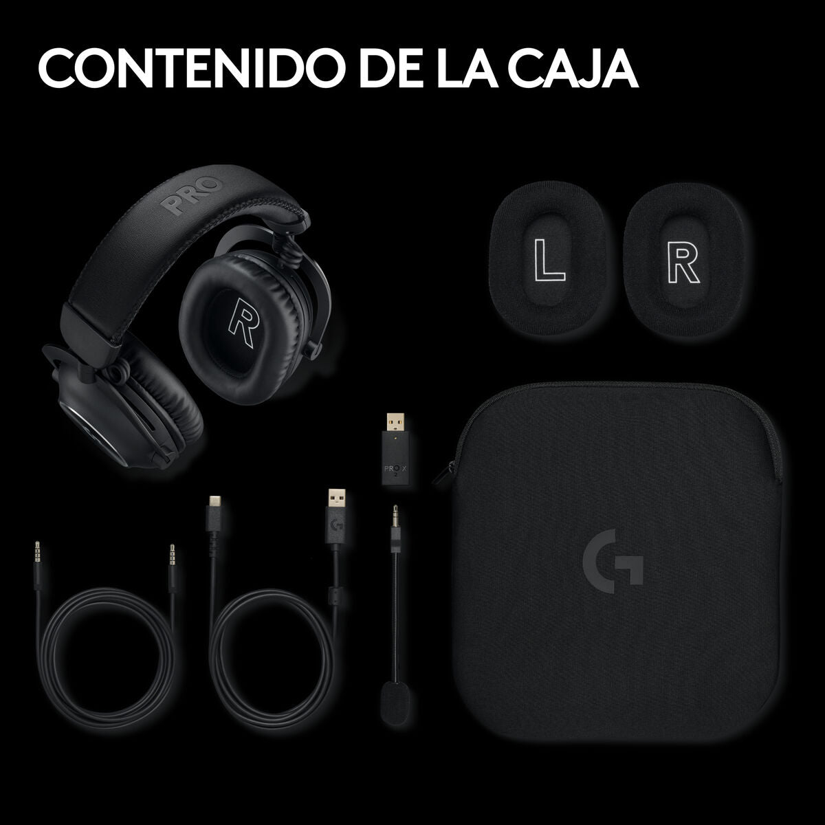 LOGITECH PRO X Headset full size LIGHTSPEED wireless noise isolating