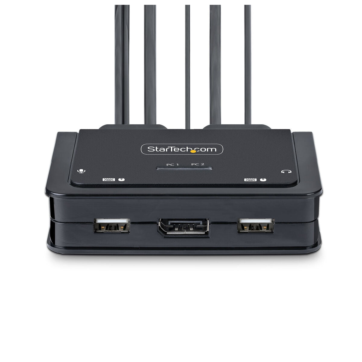 2-Port Hybrid Cable KVM Switch 4K DP