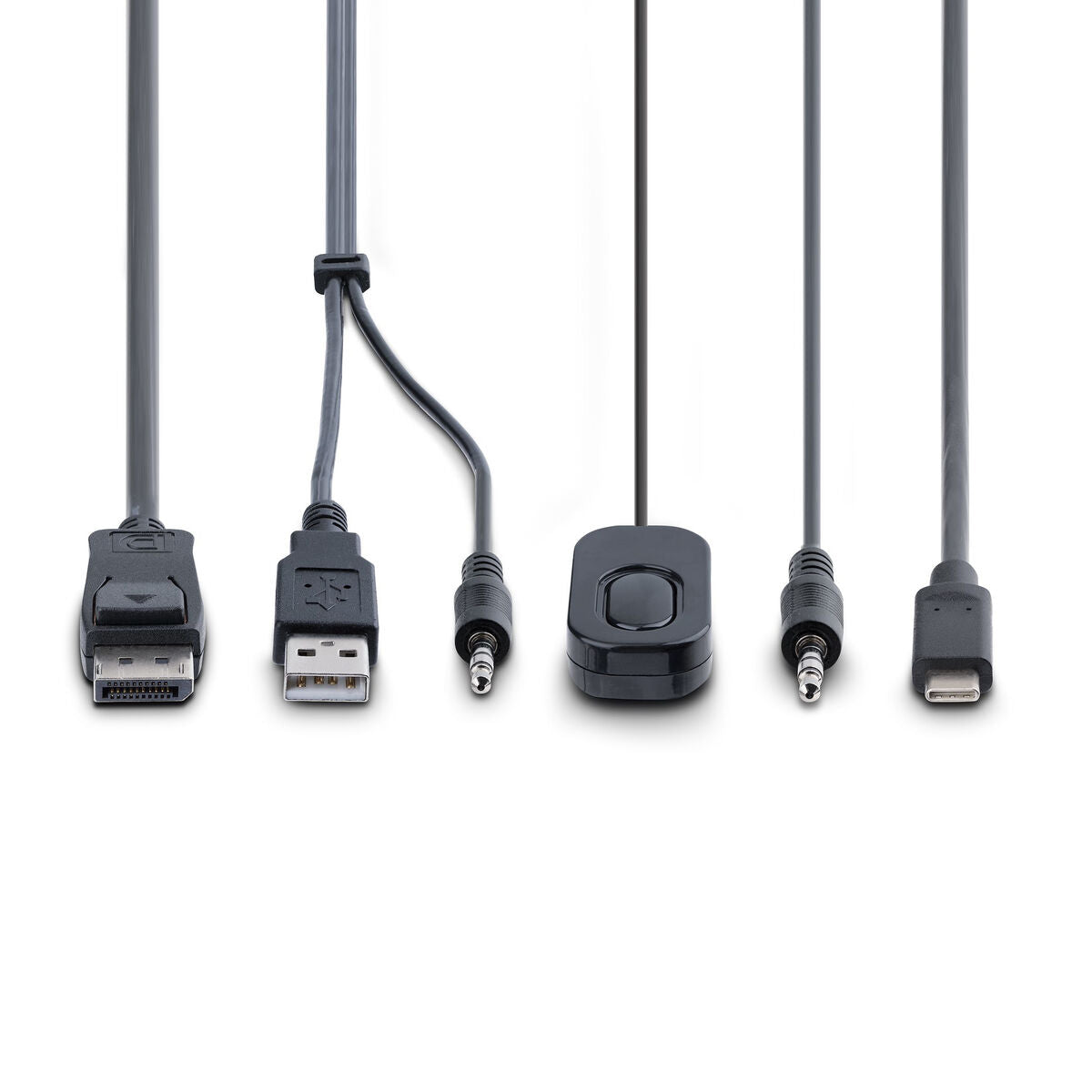 2-Port Hybrid Cable KVM Switch 4K DP
