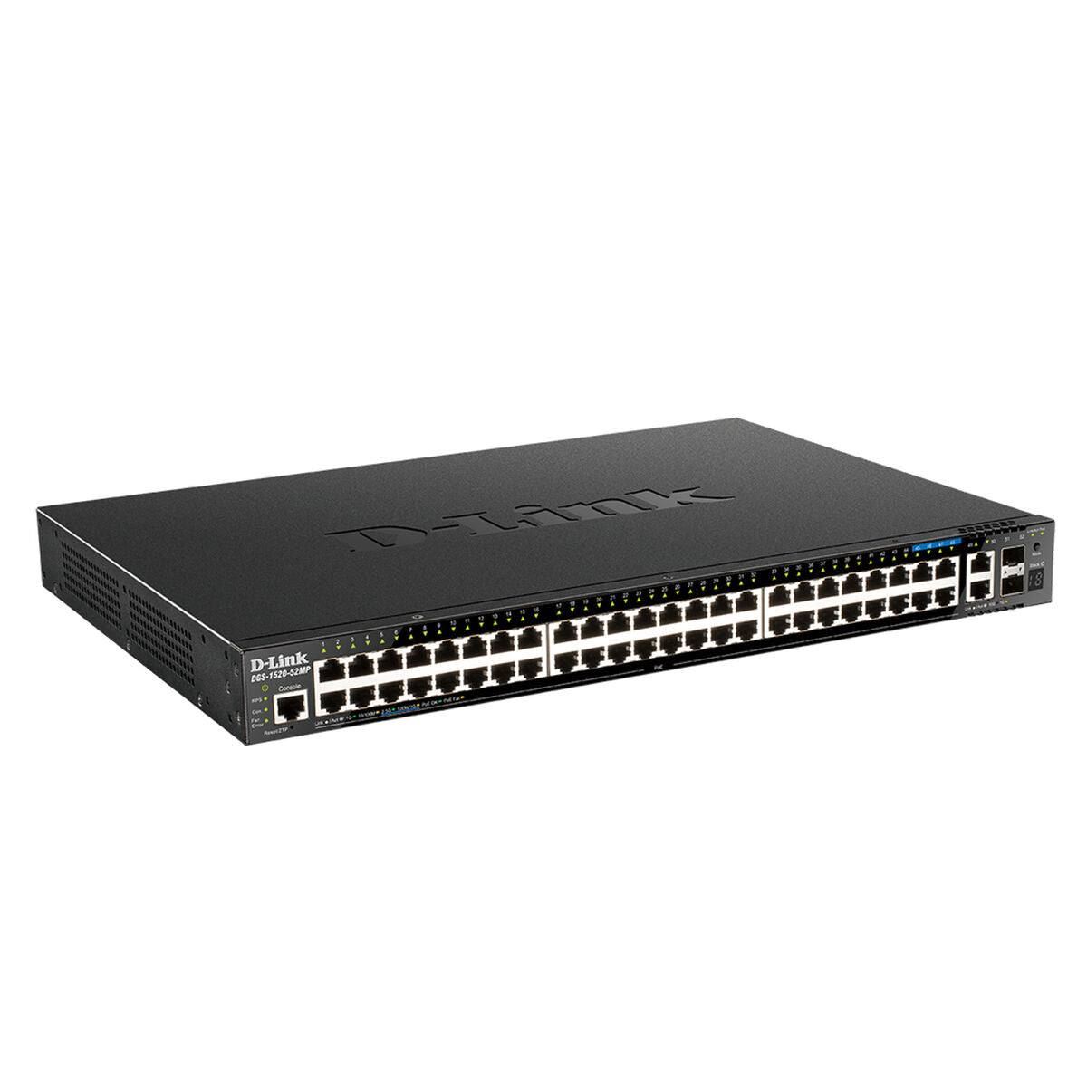 D-LINK DGS-1520-52MP/E 52-Port Smart Managed PoE+ Gigabit Stack Switch 4x 2.5 GE 4x 10G