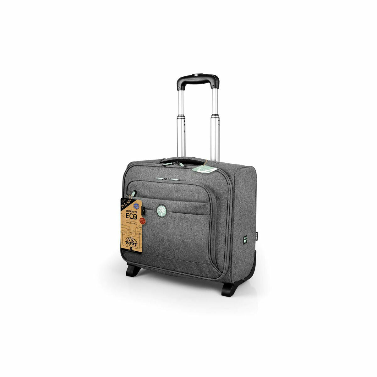 PORT DESIGNS Eco Trolley Made from Recycled Materials Mono Compartment Clamshell Trolley Padded 15.6p Laptop Compartment