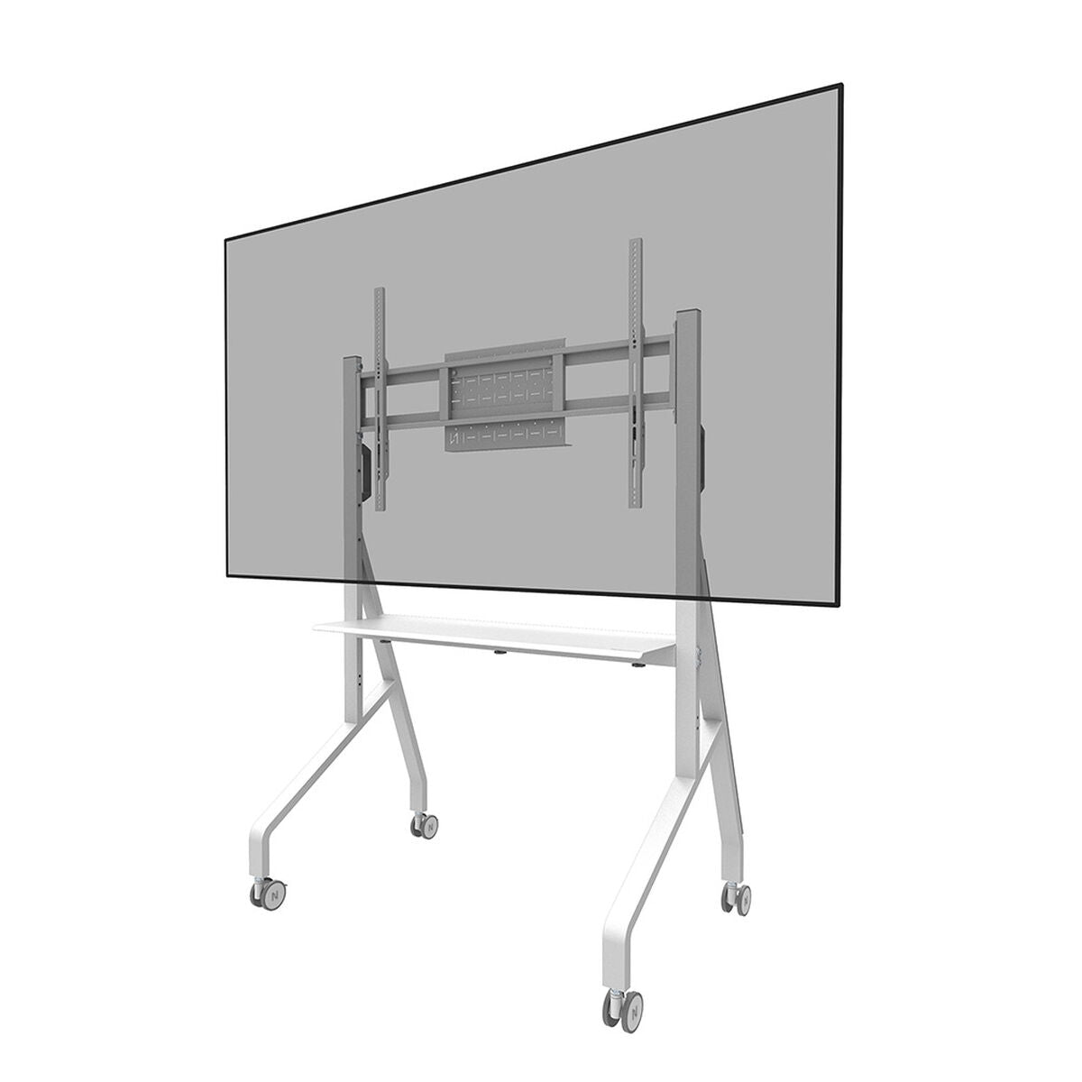 NEOMOUNTS FL50-525WH1 Support au sol mobile pour écran 55-86p - étagère multimédia incluse - installation rapide - TÌV