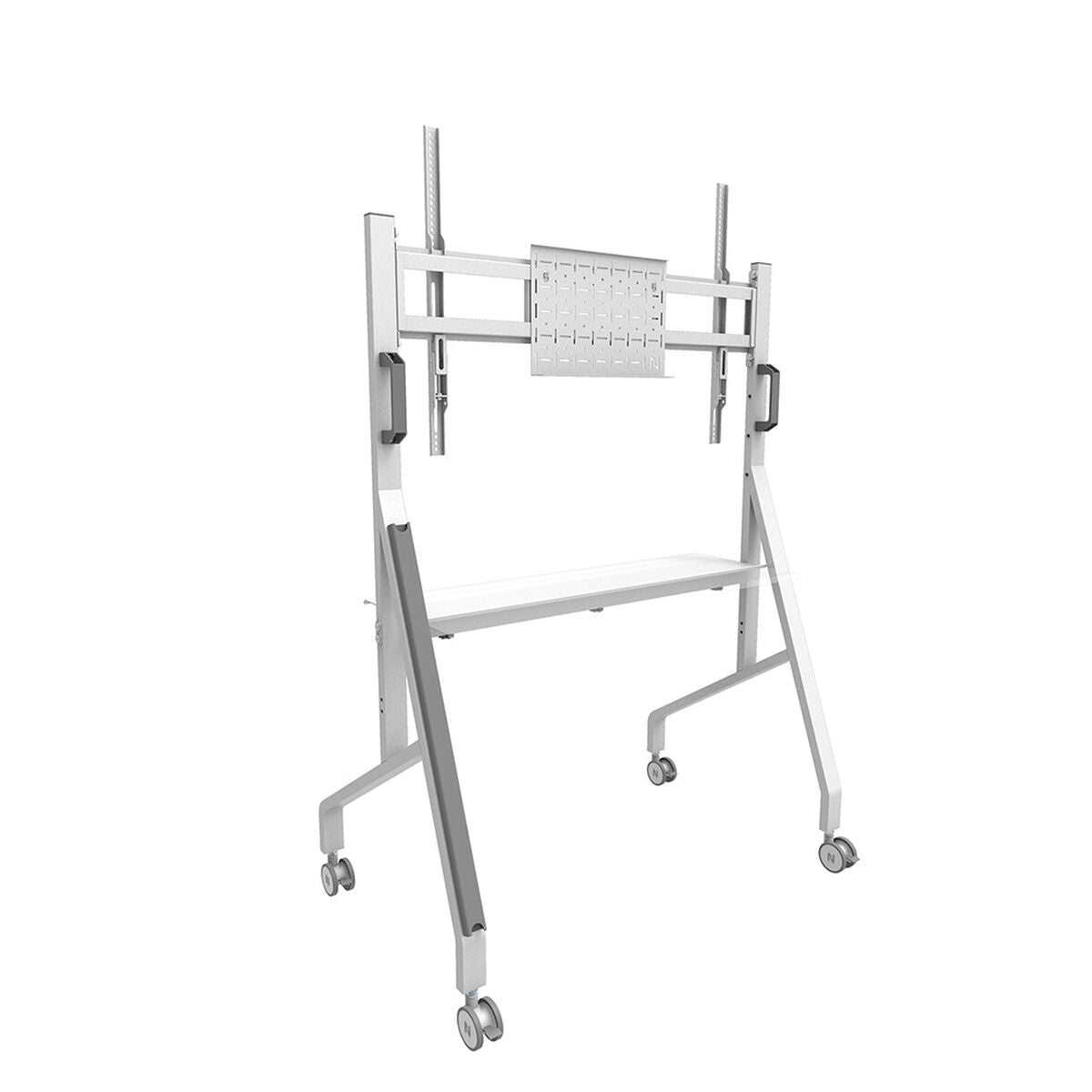 NEOMOUNTS FL50-525WH1 Support au sol mobile pour écran 55-86p - étagère multimédia incluse - installation rapide - TÌV
