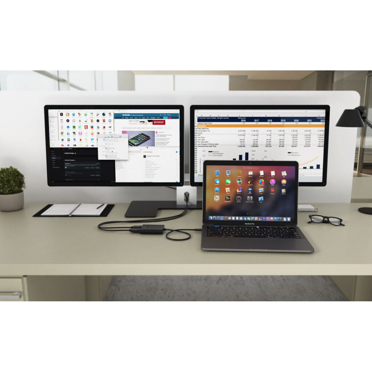 I-TEC USB-C Dual 4K/60Hz single 8K/30Hz DP Video Adapter 2x DP Port