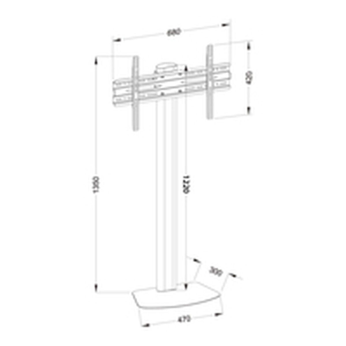 "Techly ICA-TR27 Support de sol pour TV 32-55"" jusqu'a 40kg réglable"