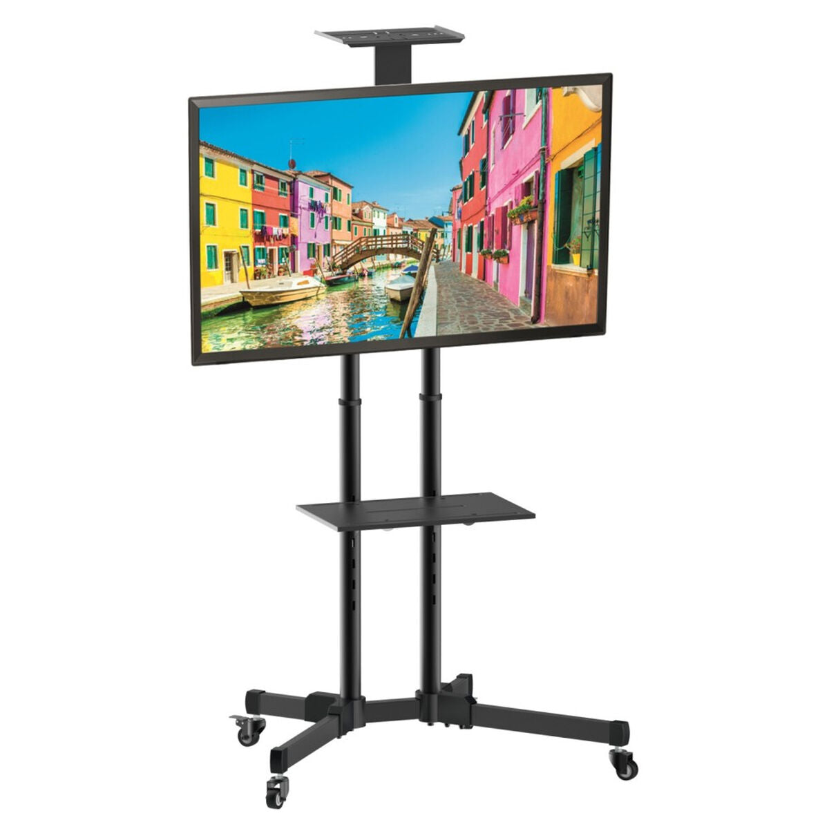 "Techly ICA-TR16T Support TV mobile 37-70"" jusqu'a 50kg réglable 2 étageres"