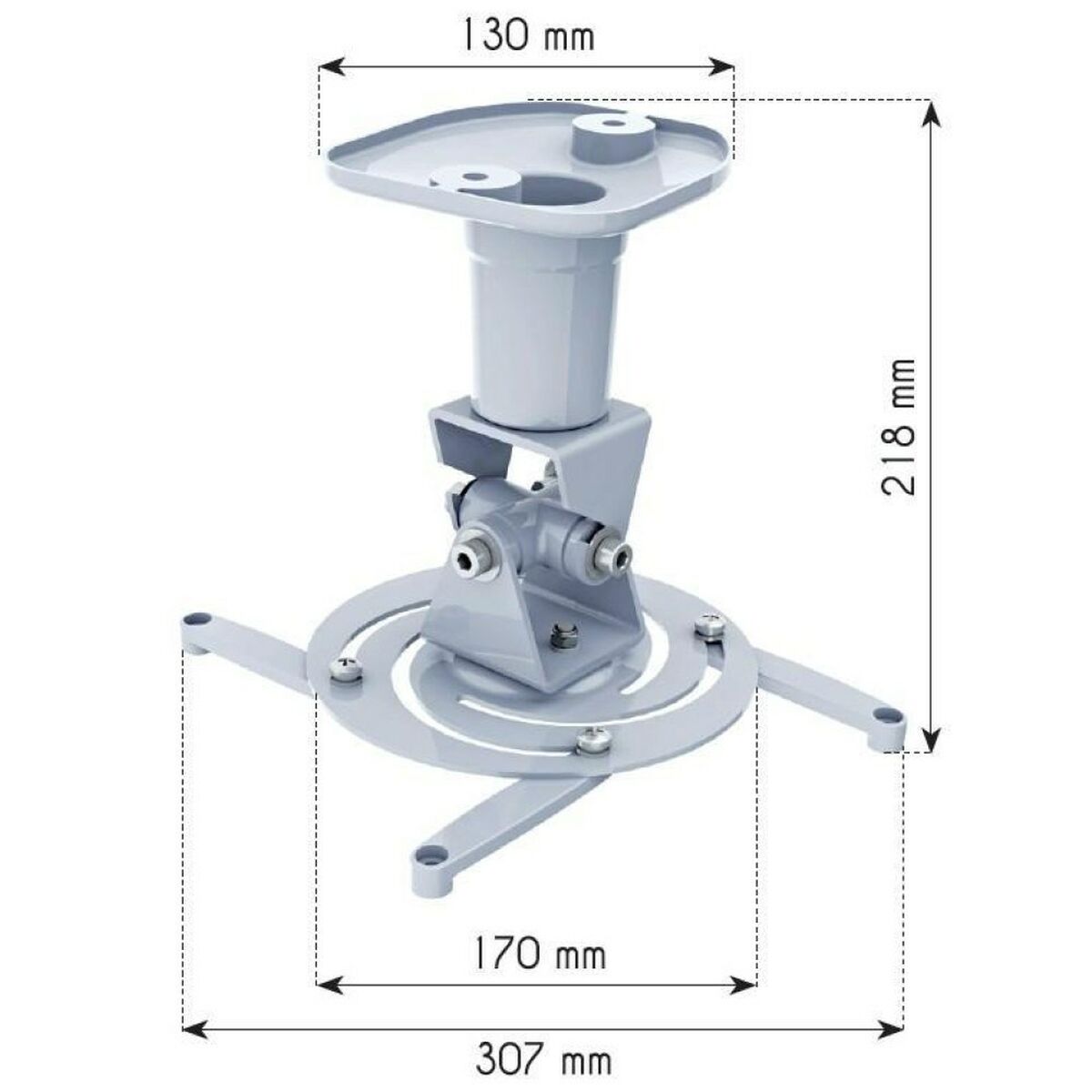 Techly ICA-PM 100WH Bras de projecteur au plafond 22CM blanc