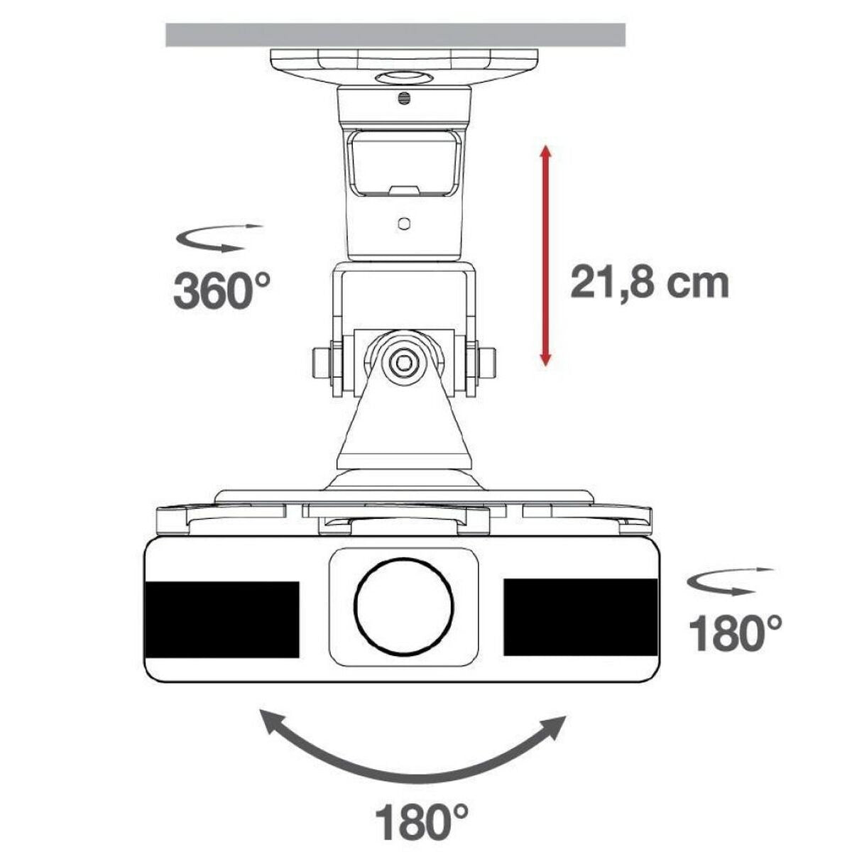 Techly ICA-PM 100WH Bras de projecteur au plafond 22CM blanc